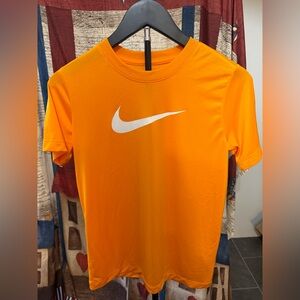 Nike Orange Dri-FIT The Nike Tee with Black Swoosh